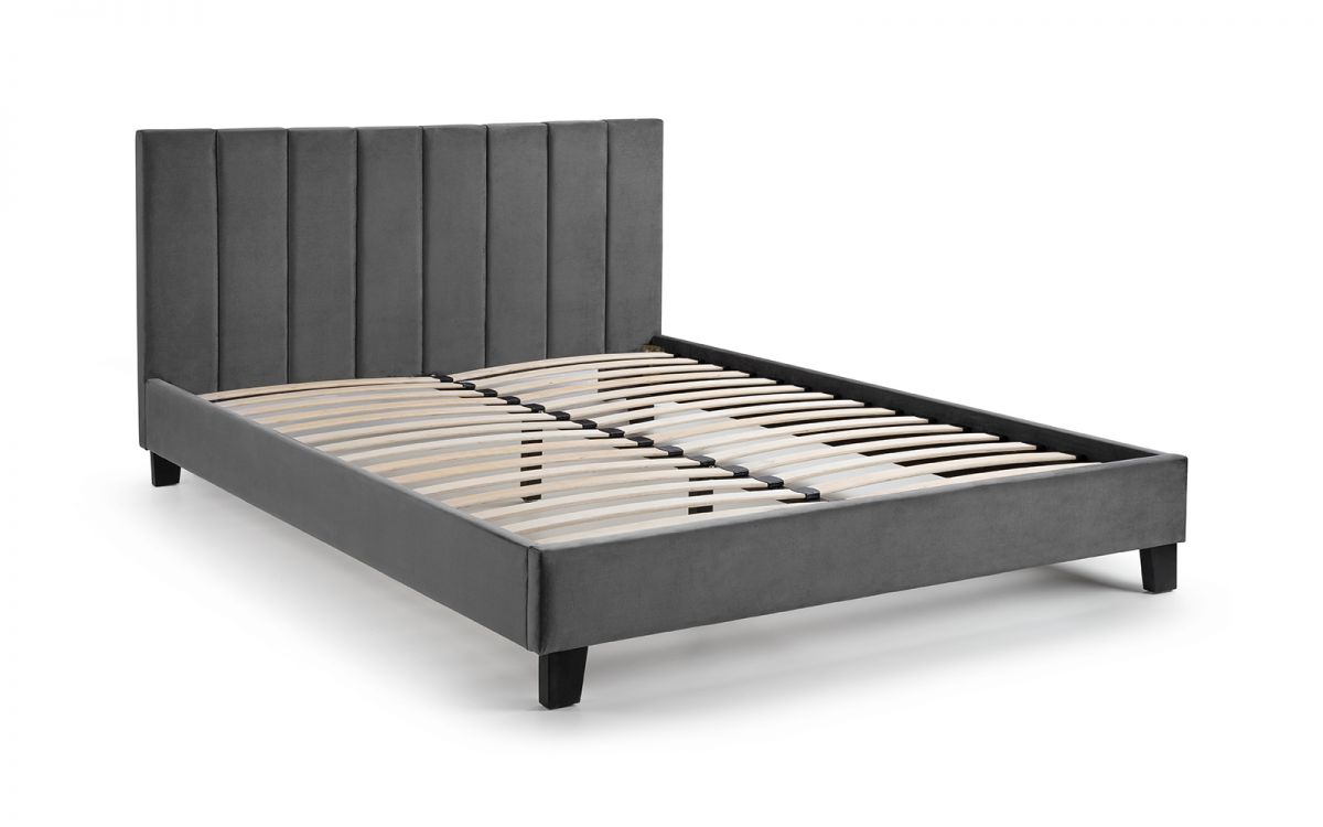 Rosa Velvet Bed - Grey - Image 2