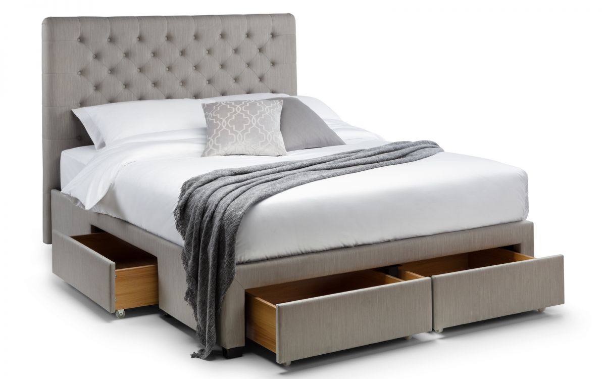 Wilton Deep Buttoned 4 Drawer Bed - Grey - Image 4