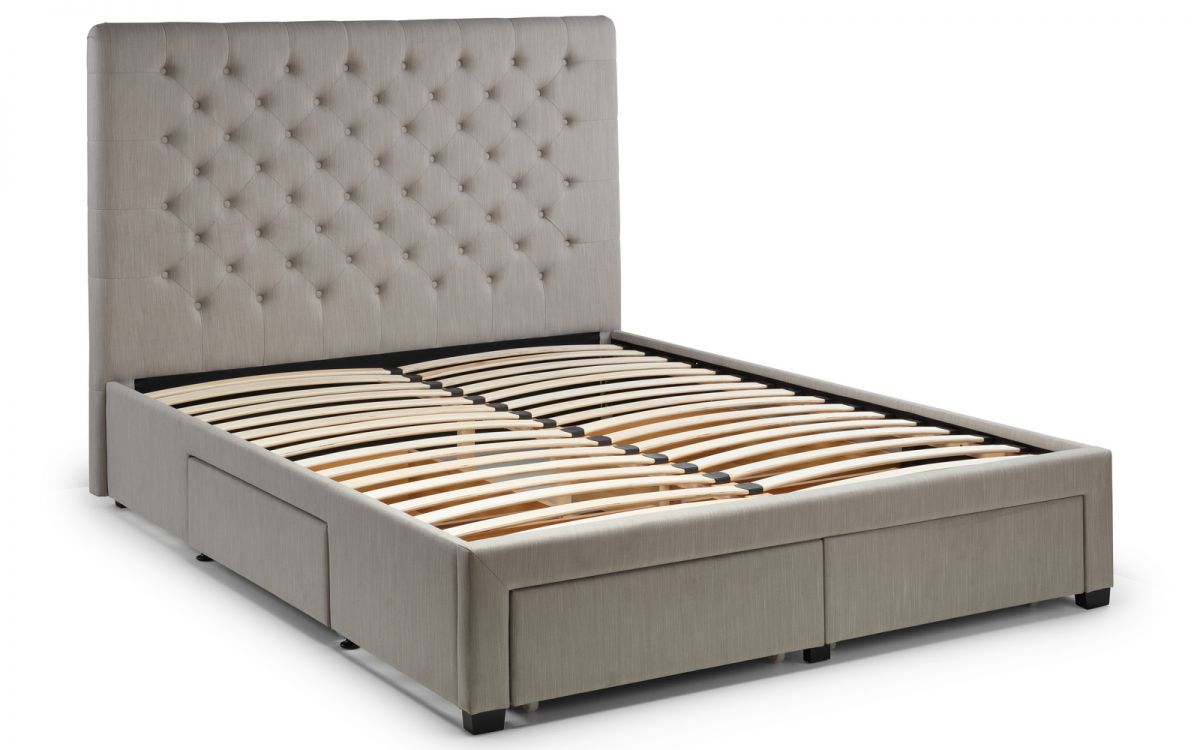 Wilton Deep Buttoned 4 Drawer Bed - Grey - Image 3