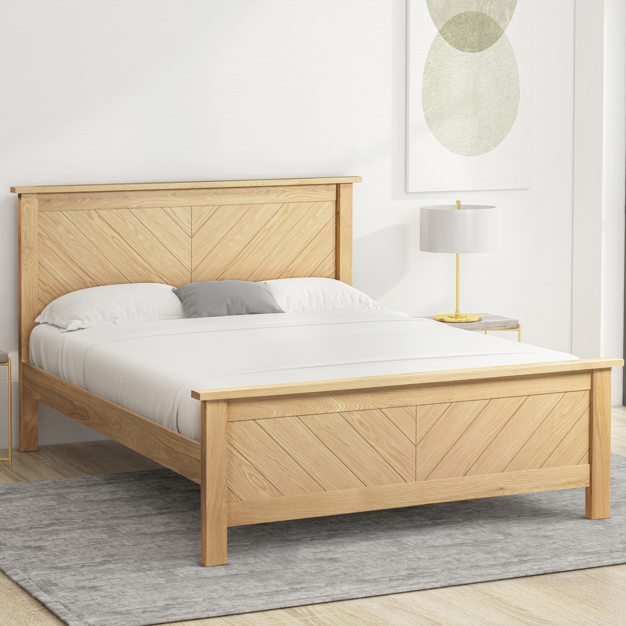 Kenji Oak Bed